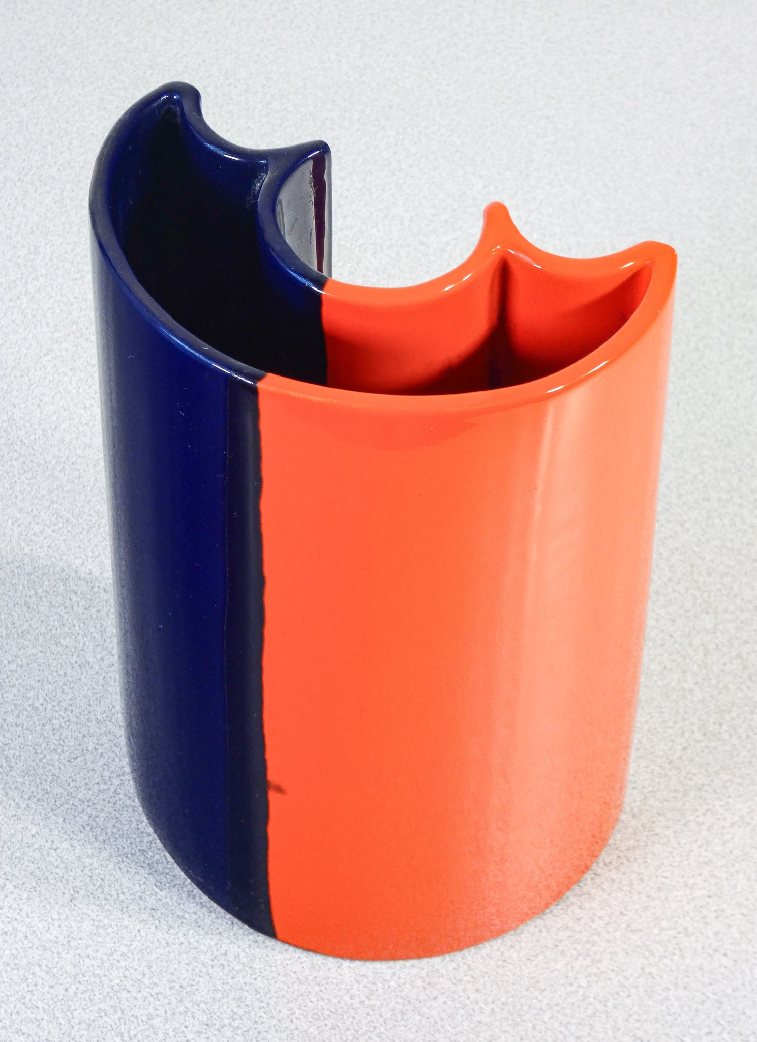 vaso ceramica smaltata smalto policromo design italia epoca 1970 vintage