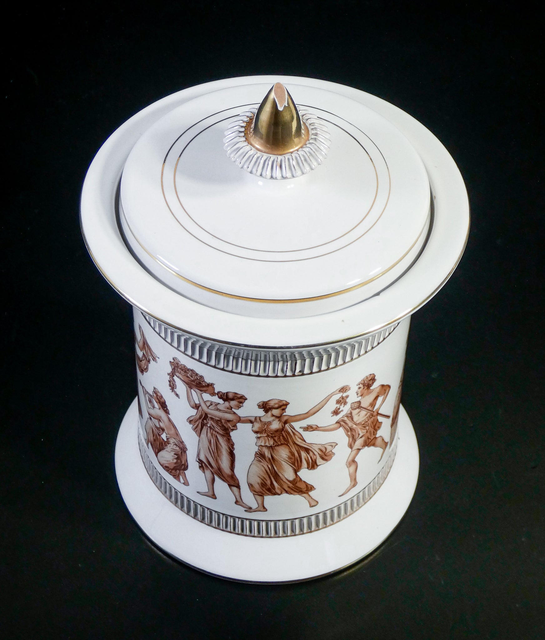 vaso ceramiche fiorentine hand made italy design vintage classico greco romano