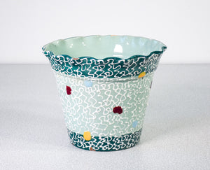vaso ceramiche santarelli ceramica smaltata epoca 1950s maiolica smalto