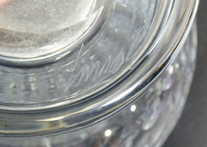 vaso cristallo molato firmato design italia epoca vintage glass crystal art