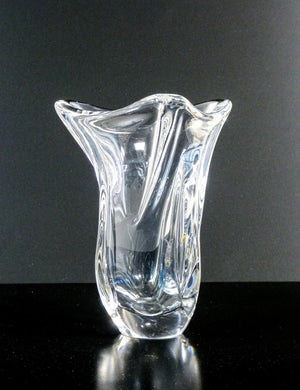 vaso cristallo sevres centrotavola portafiori coppa epoca 1900 crystal vase