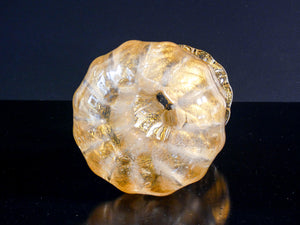 vaso design ercole barovier per barovier e toso murano vetro soffiato oro 1950s