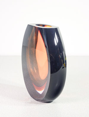 vaso design flavio poli sommerso vetro soffiato policromo murano italia 1960s
