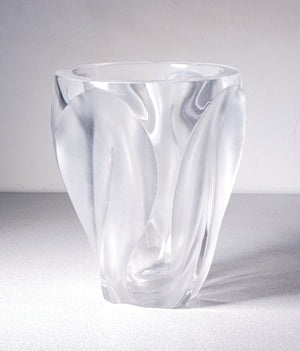 vaso ingrid lalique france cristallo epoca 1950s design firmato crystal art