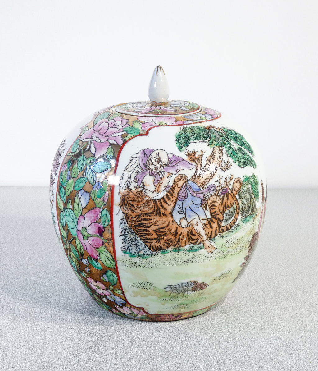 vaso porcellana cinese dipinta qianlong nian zhi ceramica cina 1900 antico