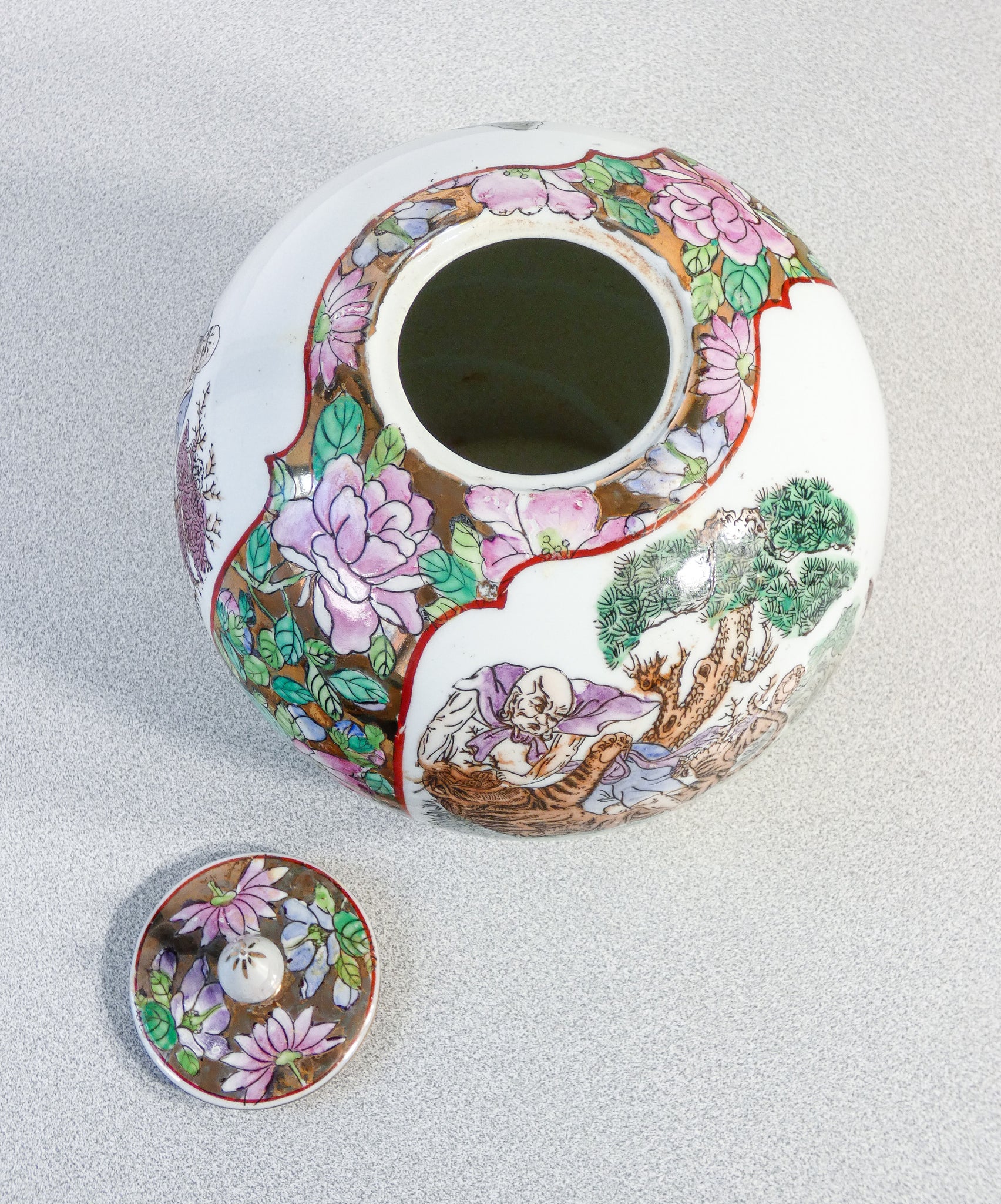 vaso porcellana cinese dipinta qianlong nian zhi ceramica cina 1900 antico