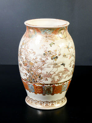 vaso satsuma epoca meiji 1800 ceramica smalto policromo giappone antico