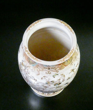 vaso satsuma epoca meiji 1800 ceramica smalto policromo giappone antico