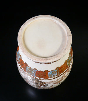 vaso satsuma epoca meiji 1800 ceramica smalto policromo giappone antico