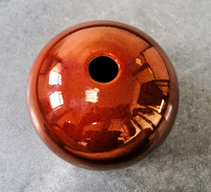 vaso sferico ceramica lustro manifattura cantu sfera italia luster pottery epoca