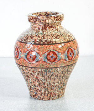 vaso vallauris design jean gerbino ceramica policroma tecnica neriage mosaico