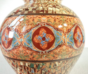 vaso vallauris design jean gerbino ceramica policroma tecnica neriage mosaico