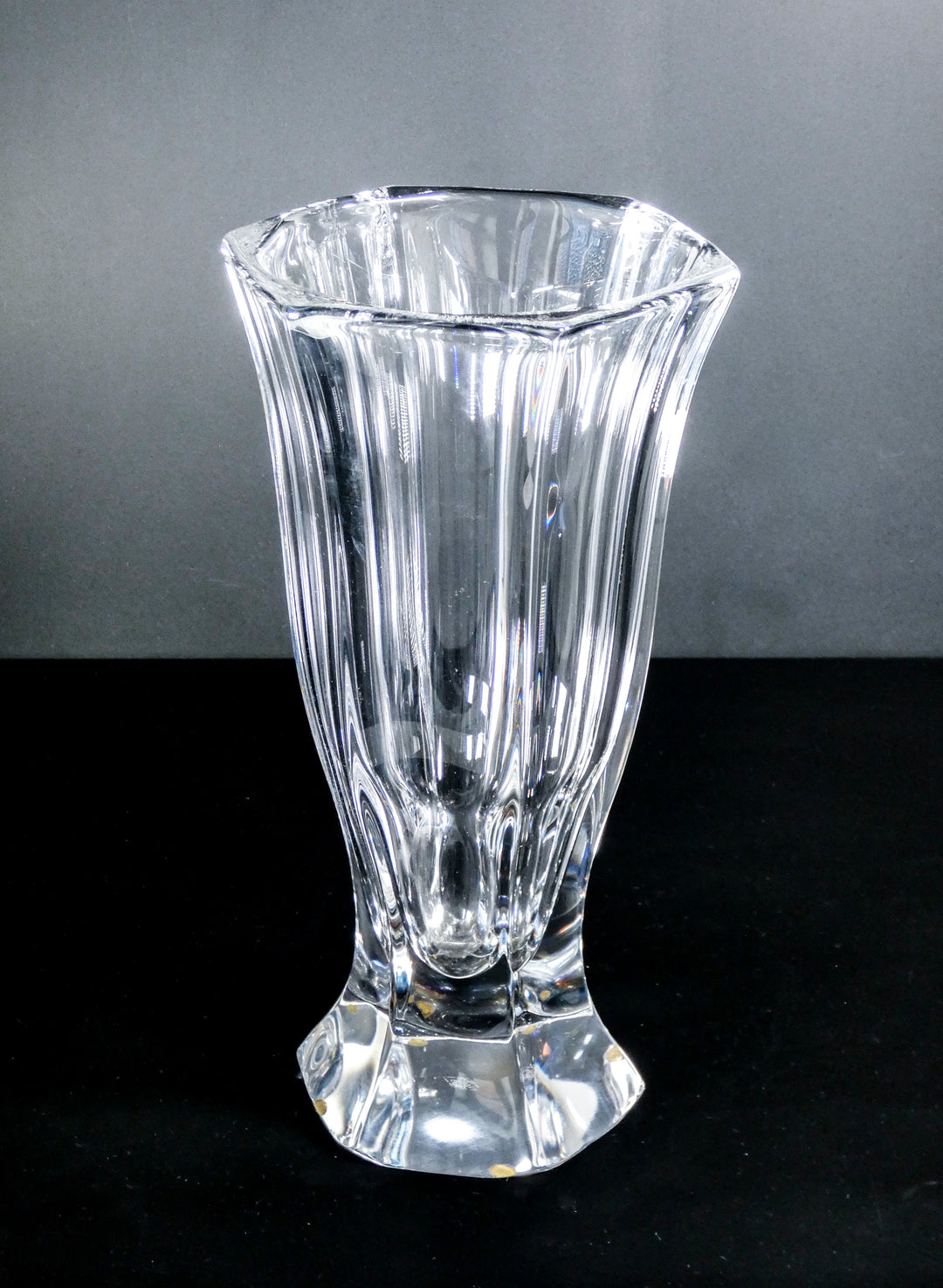 DIAMANTE Vaso Di Cristallo A Forma Di Tromba 25 Cm Con Motivo Meadow Tagliato A Mano, Senza Piombo
