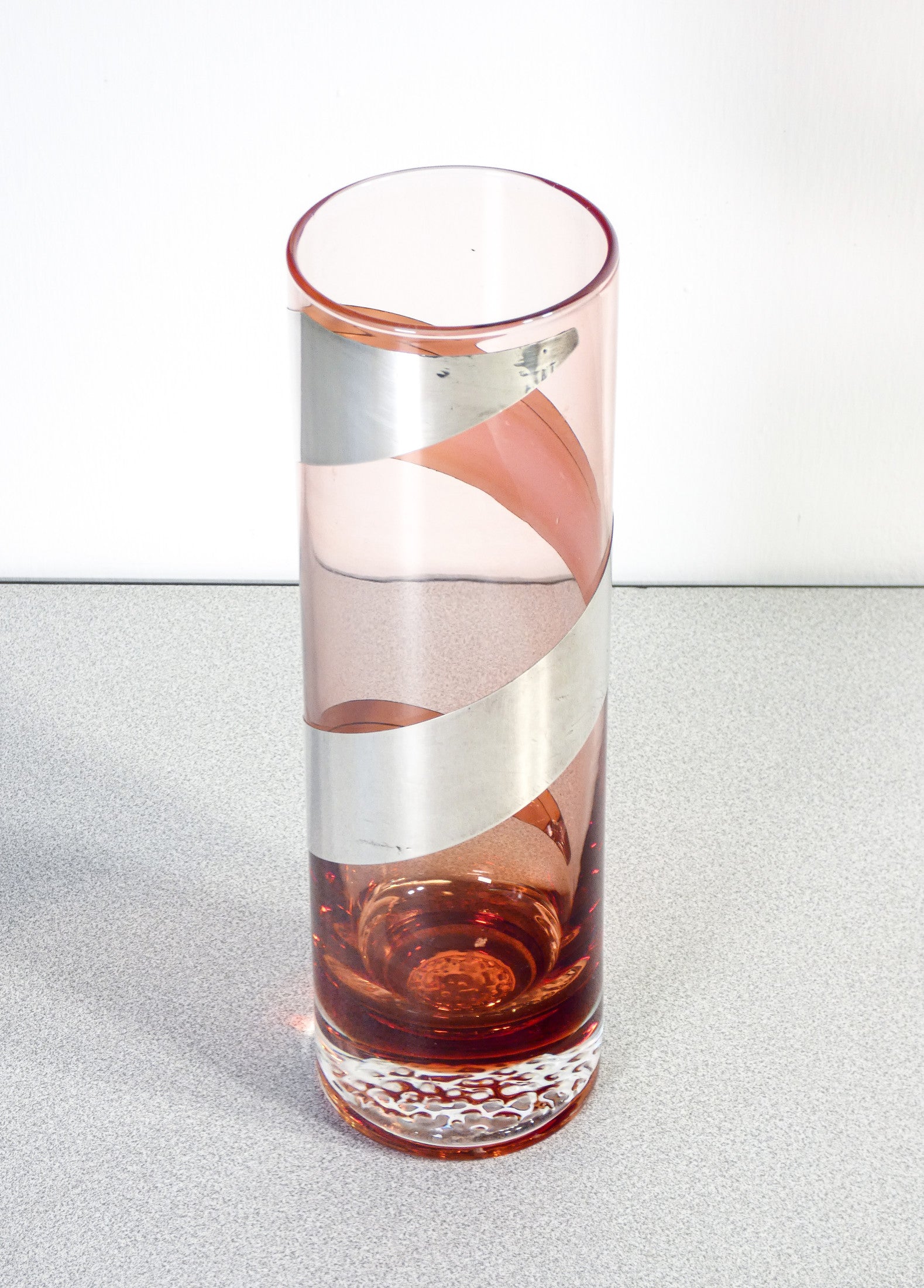Vaso In Vetro Soffiato A Mano, Color Ambra E Foglia Di Tè, Ispirato A Murano, Altezza 23-35 Cm, Decorazione Per Interni