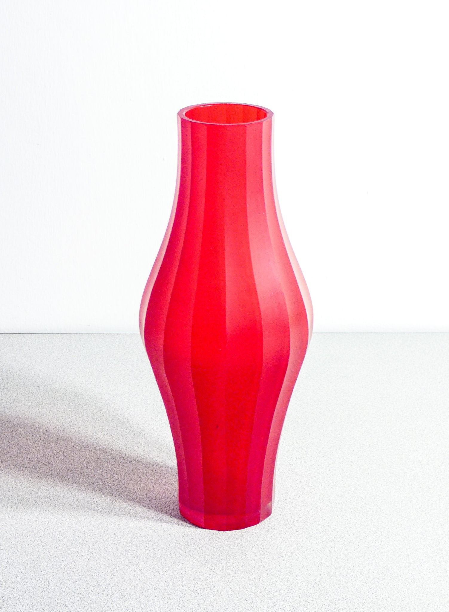 VASO VINTAGE VETRO SOFFIATO Barovier&Toso INCAMICIATO ROSSO CORALLO Murano Glass VASO VINTAGE VETRO SOFFIATO Barovier&Toso INCAMICIATO ROSSO CORALLO Murano Glass