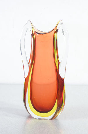 vaso vetro soffiato murano sommerso design stile flavio poli vintage glass art