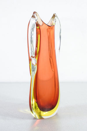 vaso vetro soffiato murano sommerso design stile flavio poli vintage glass art