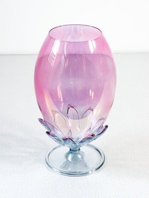 vaso vetro soffiato policromo parise vetro fiore design blown glass art