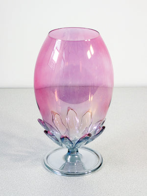 vaso vetro soffiato policromo parise vetro fiore design blown glass art
