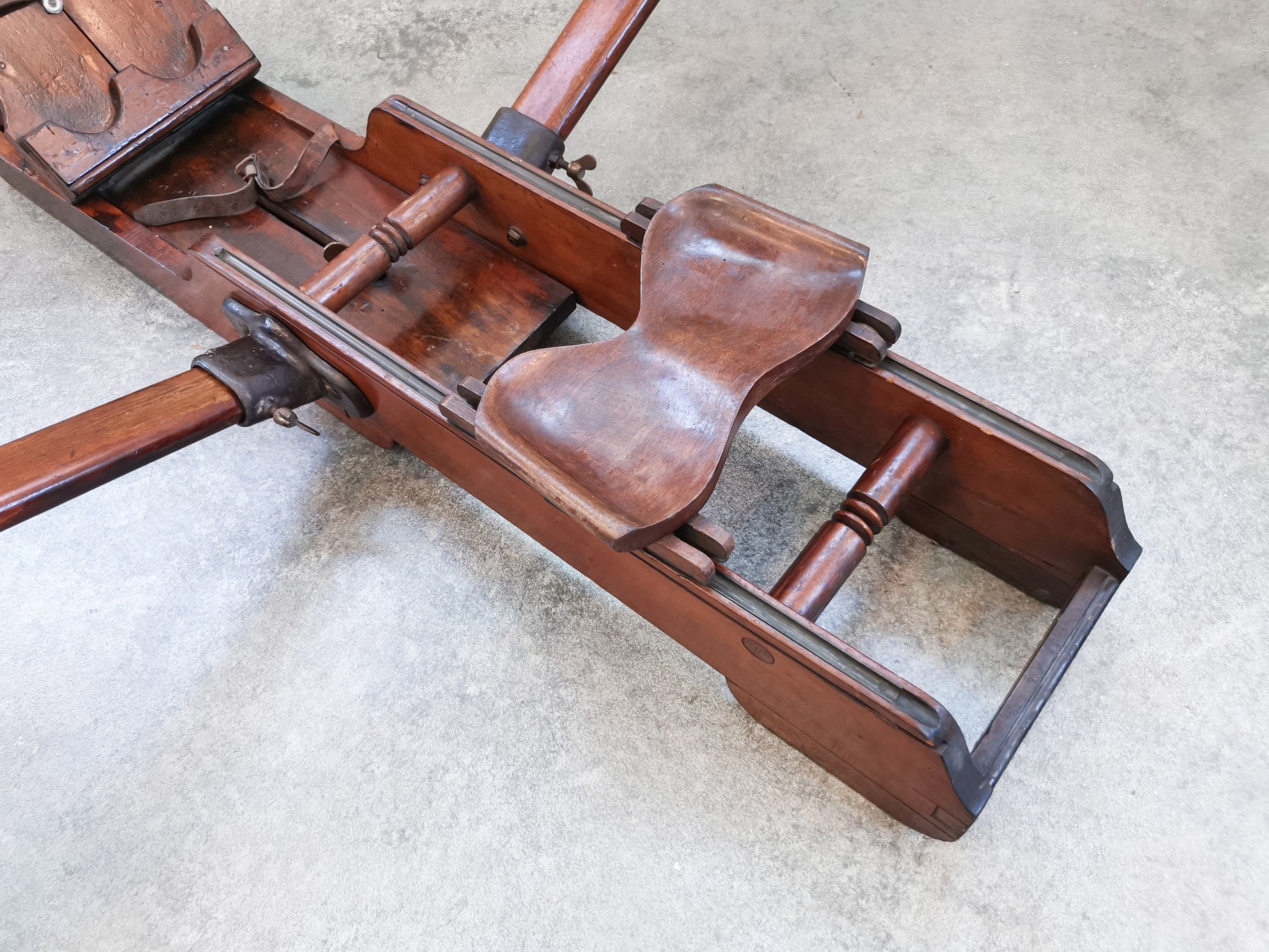 vogatore epoca legno faggio sport canottaggio canoa atletica remoergometro