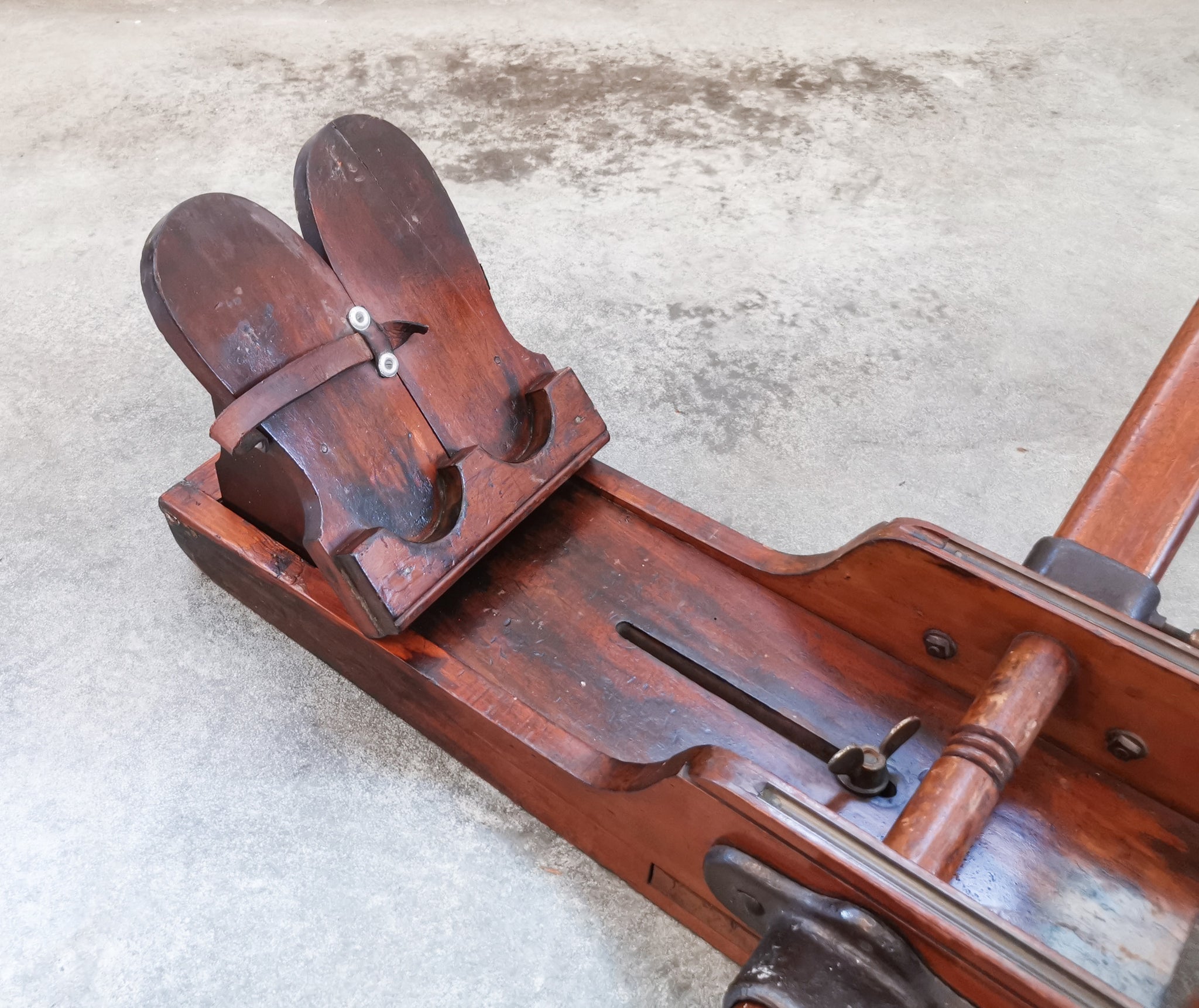 vogatore epoca legno faggio sport canottaggio canoa atletica remoergometro