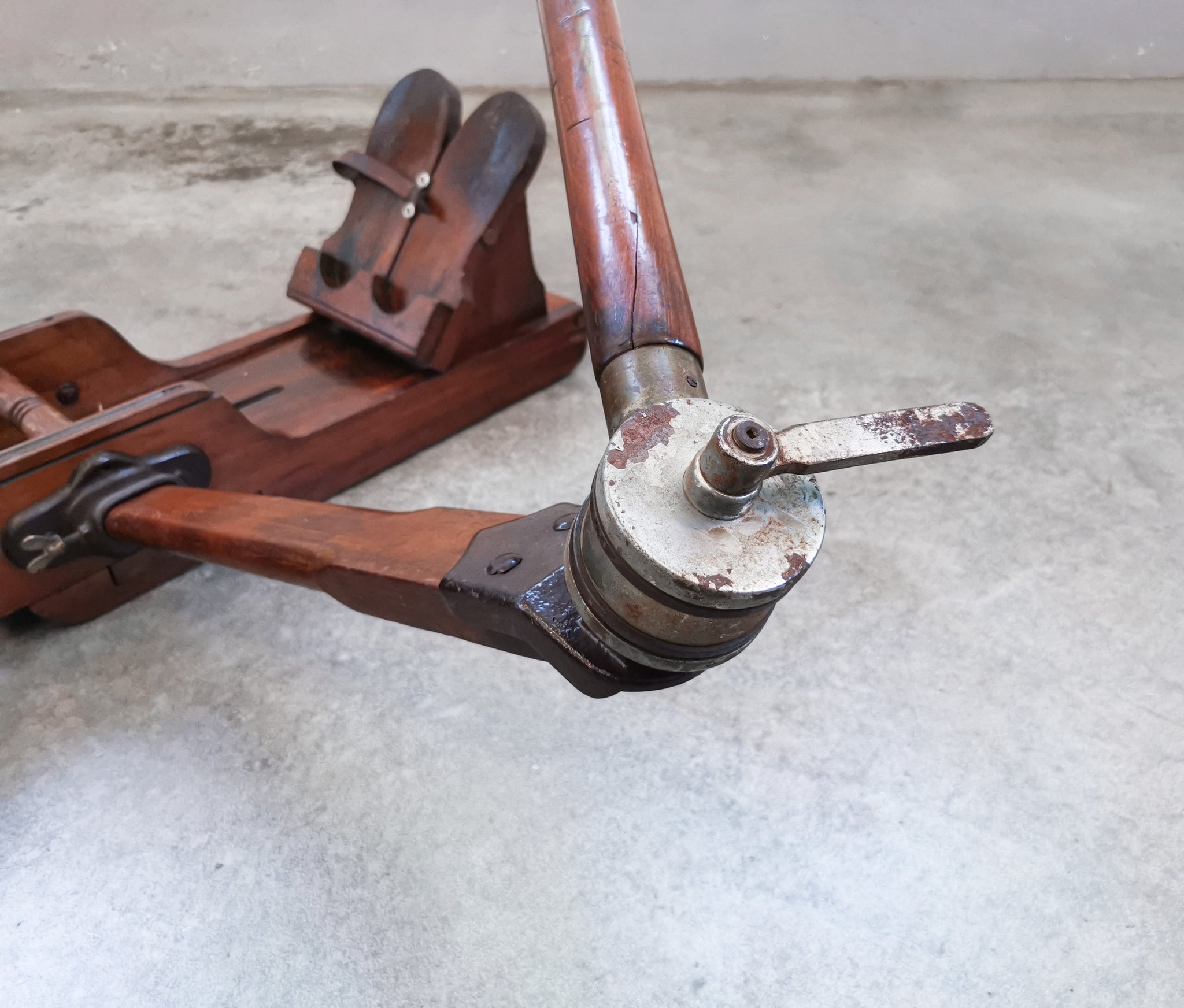 vogatore epoca legno faggio sport canottaggio canoa atletica remoergometro